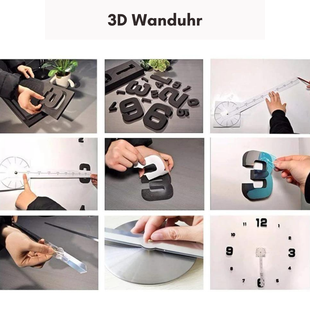 3D Wanduhr