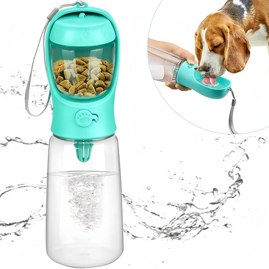 Wasserflasche mit Futtermittelspender